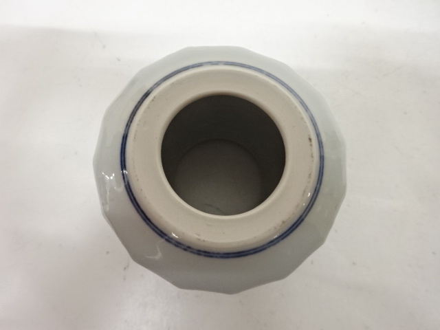  渋草焼　柳三造　染付　山水　蓋置